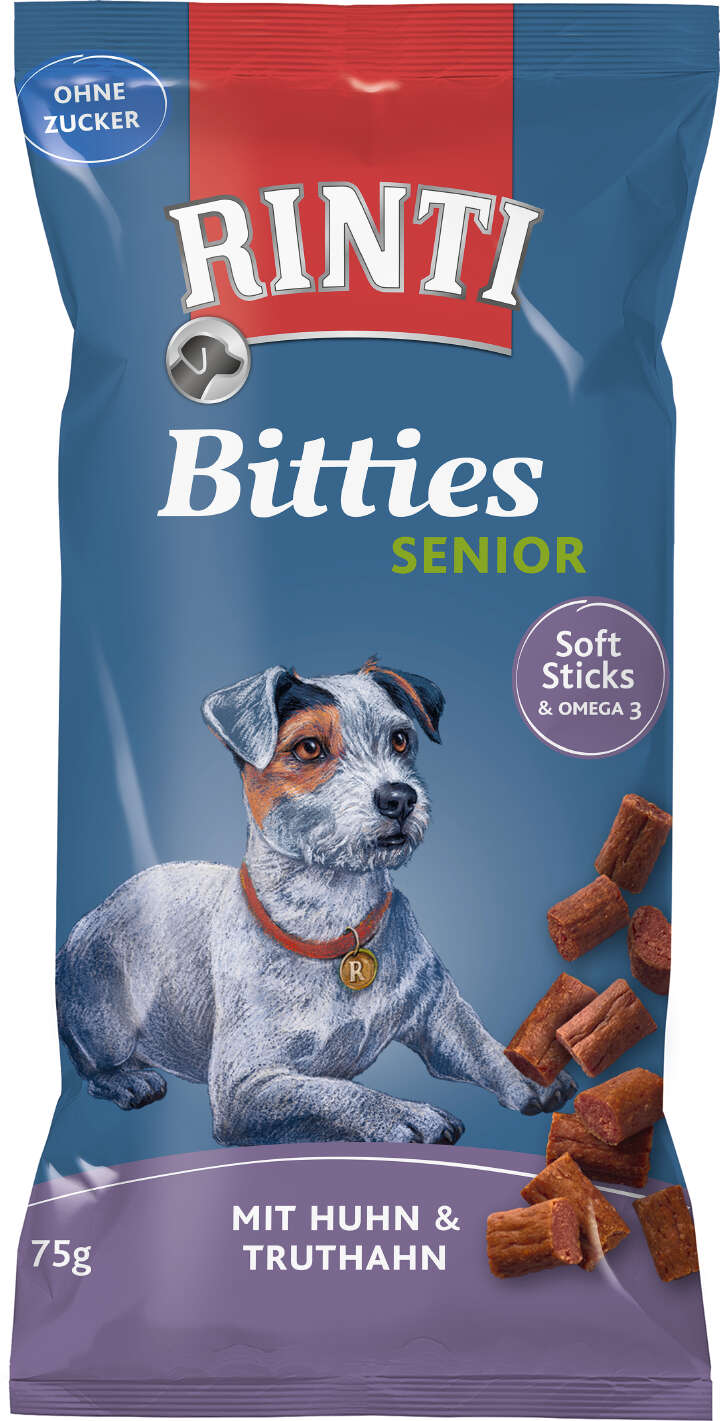 RINTI Hundeleckerlis Bitties Senior Huhn und Truthahn